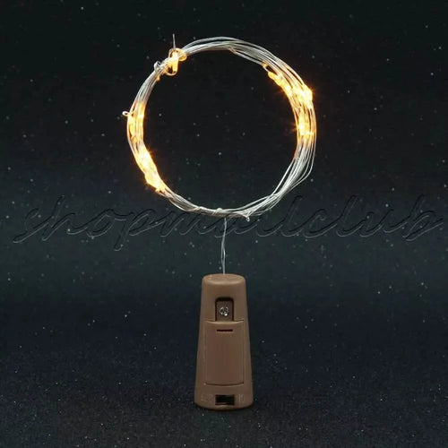 10-Pack: 20LEDs Wine Bottle Light Cork Shaped String Fairy Wire Night Light