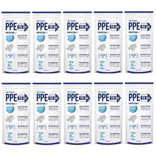 10-Pack: All-In-One Personal Protection Kit To Go