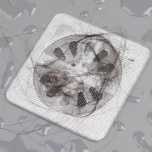 10-Pack: Shower Drain Hair Catcher Waterproof Mesh Stickers