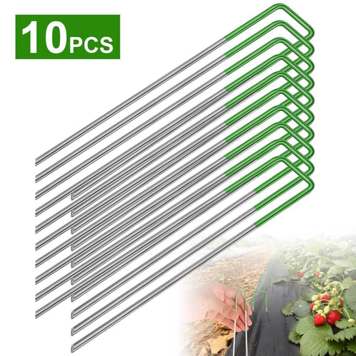 10-Piece: 6-Inch U-Type Garden Landscape Rust Resistance Turf Staples