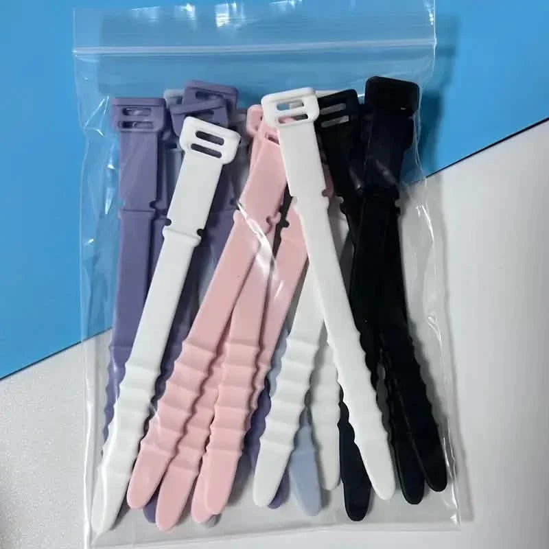 10-Pieces: 4.5 Inch Reusable Wire Ties Cord Organizer Straps Elastic Silicone Cord Organizer
