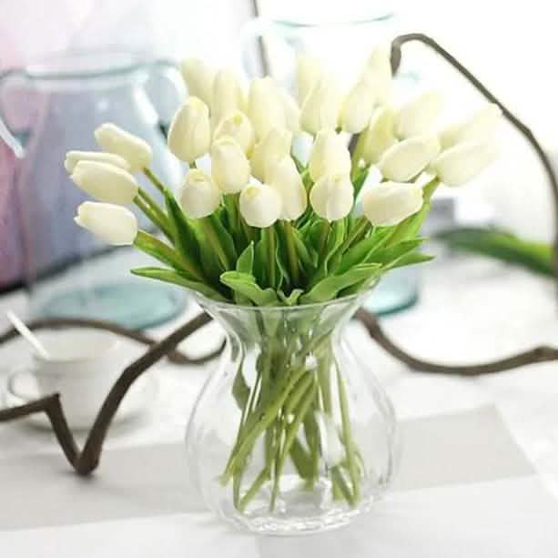 10-Pieces: PU Modern Style Bouquet Tabletop Flower Bouquet