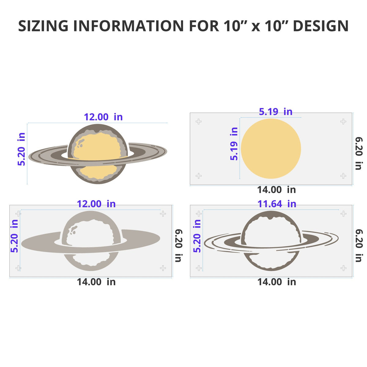 Saturn Wall Mural Stencil Set