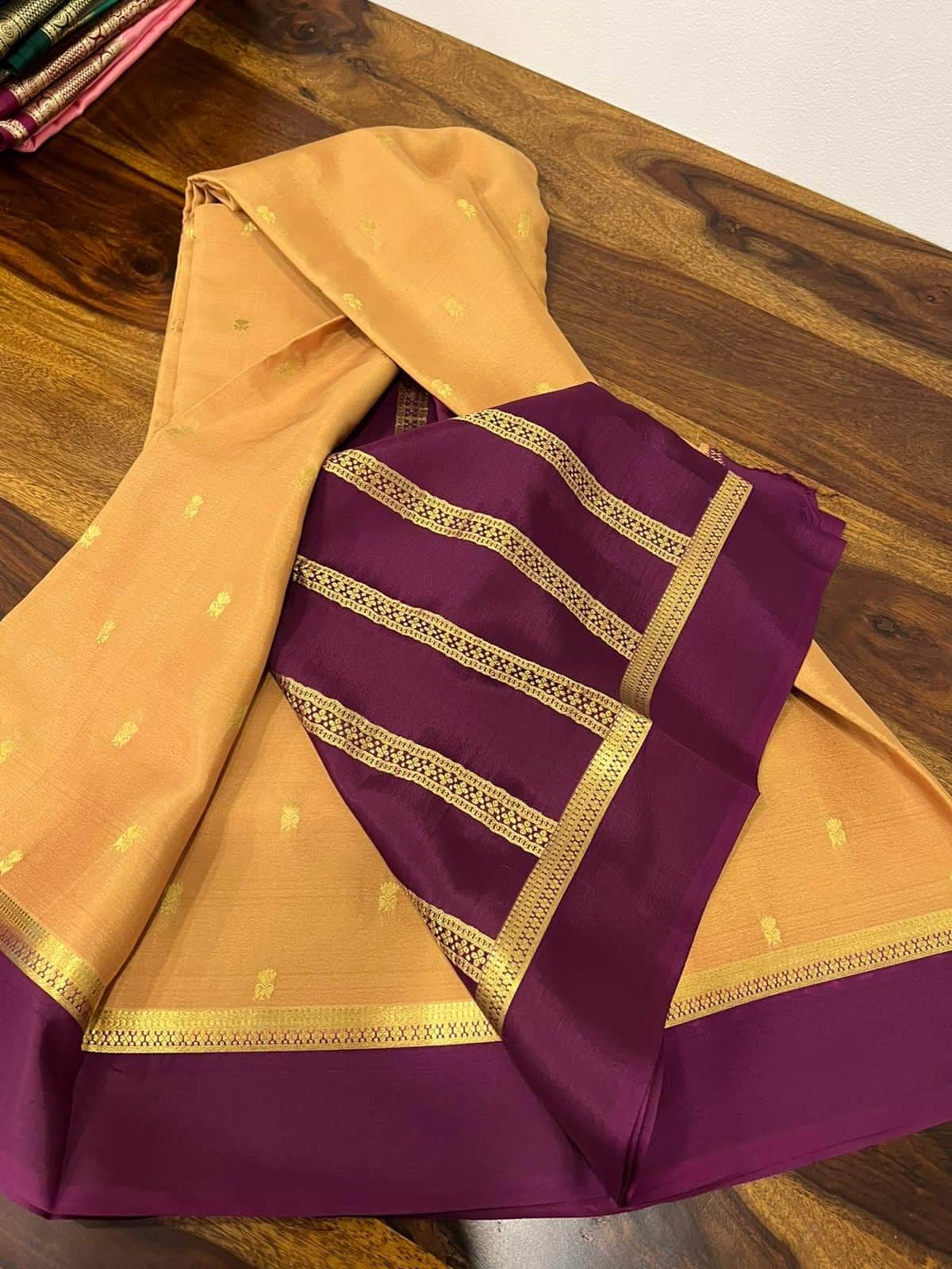 100gm Thickness Pure Mysoore Silk Saree
