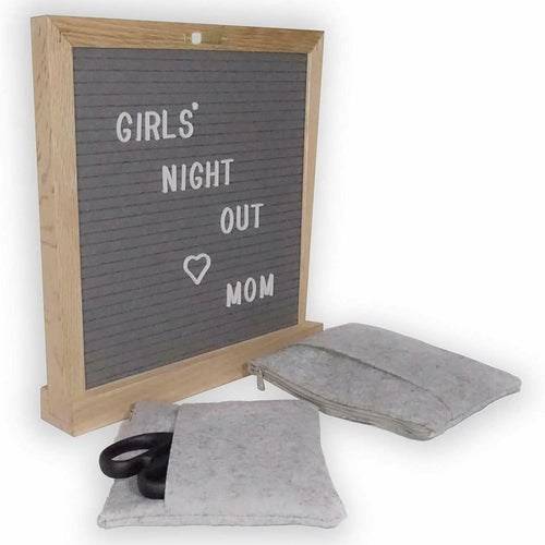 10"x10" Double Sided Black and Gray Felt Letter Board