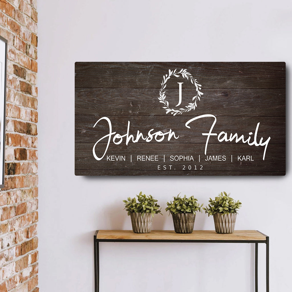 White Family Sign
