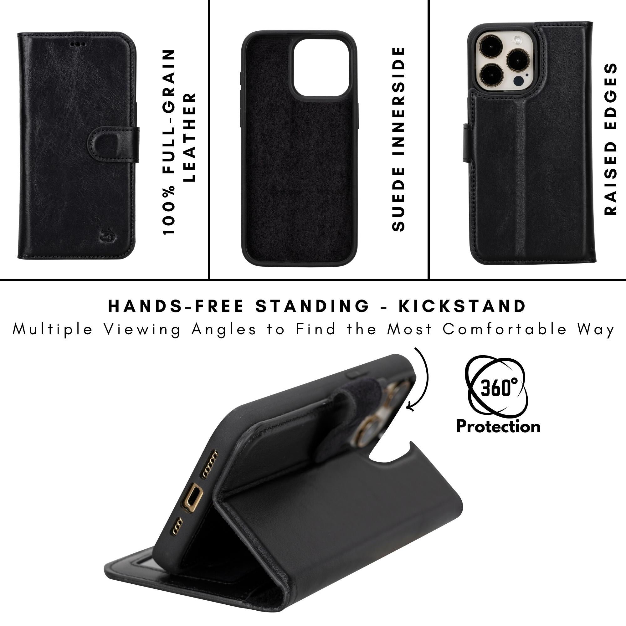 Casper iPhone 14 Series Detachable Leather Wallet Case