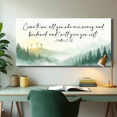 Come To Me - Matthew 11:28 Faith Sign