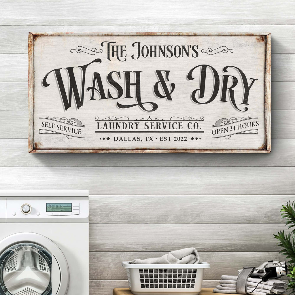 Personalized Laundry Service Sign