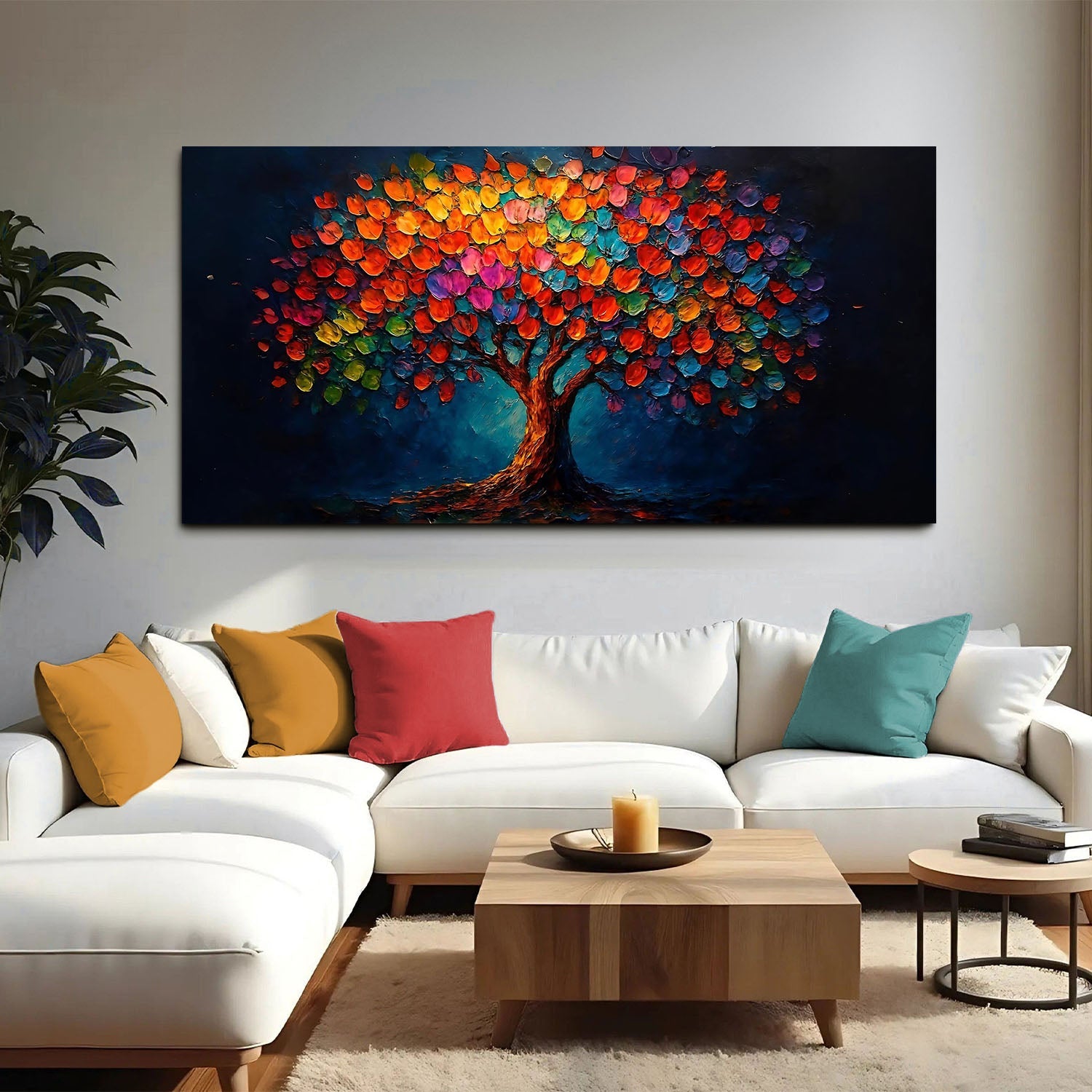 Rainbow Bloom Wall Art