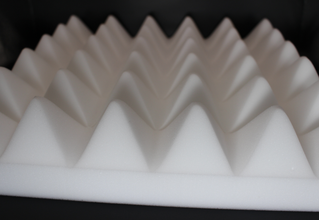 White Acoustic Foam Panels - 12x12x2.5"