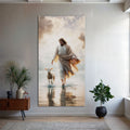 Jesus Protects The Lamb From Wolves Faith Wall Art XIII
