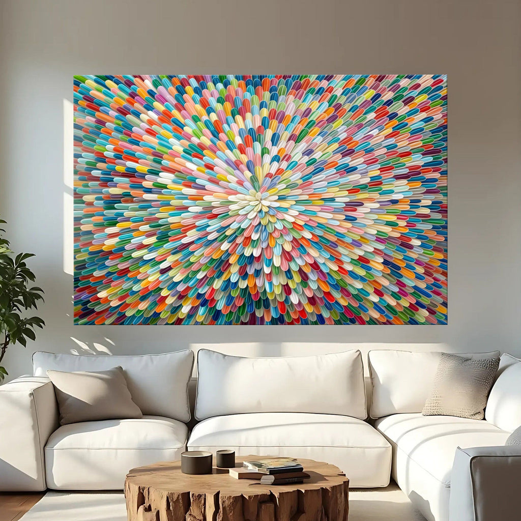 Radiant Bloom Abstract Wall Art