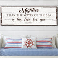 Mightier Than the Waves of the Sea Psalm 93:4 Faith Sign