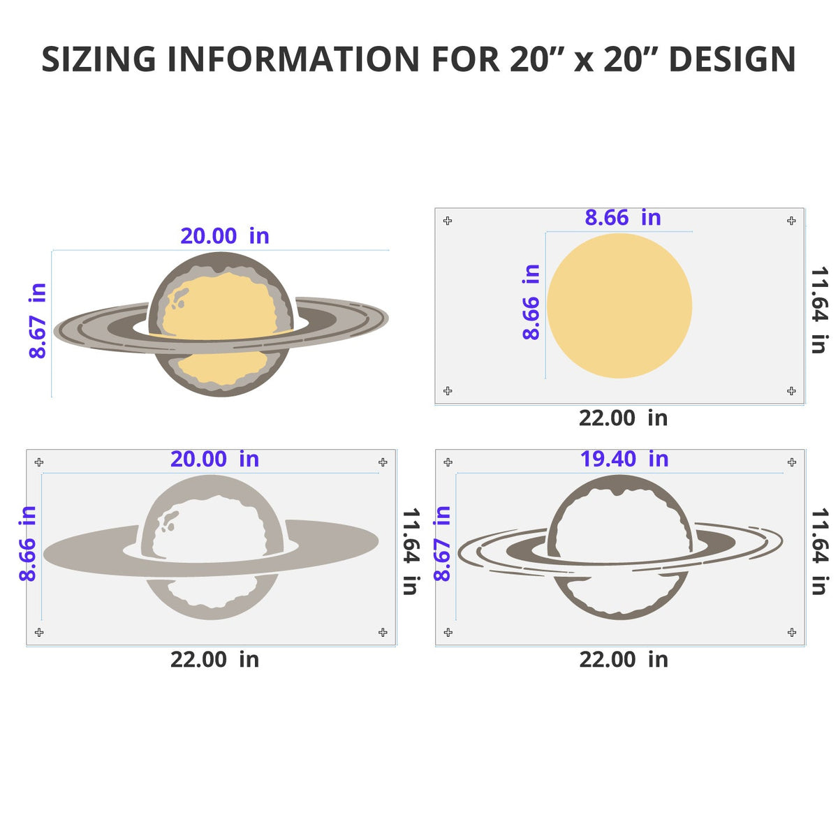 Saturn Wall Mural Stencil Set