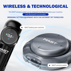 Tattoo Kit | Dragonhawk Archer S Machine Pen Wireless Professional Bundle with Bluetooth Pedal