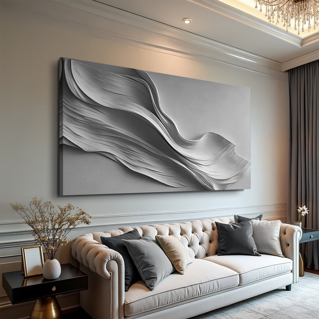 Stormy Gray Minimalist Wall Art