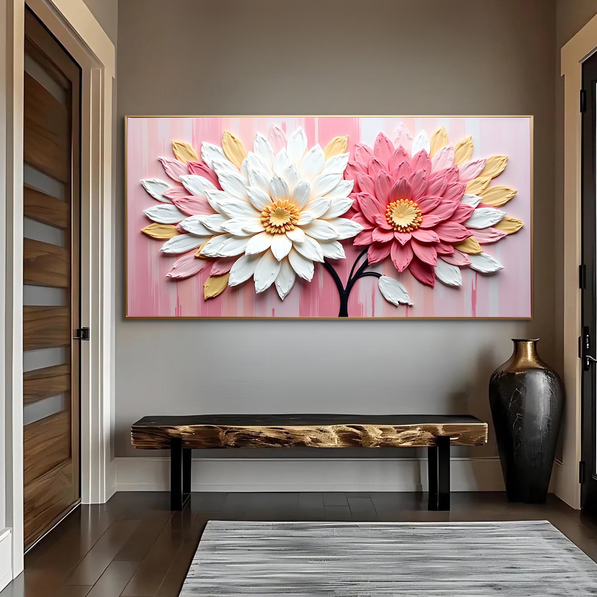 Blushing Blooms Pink Wall Art