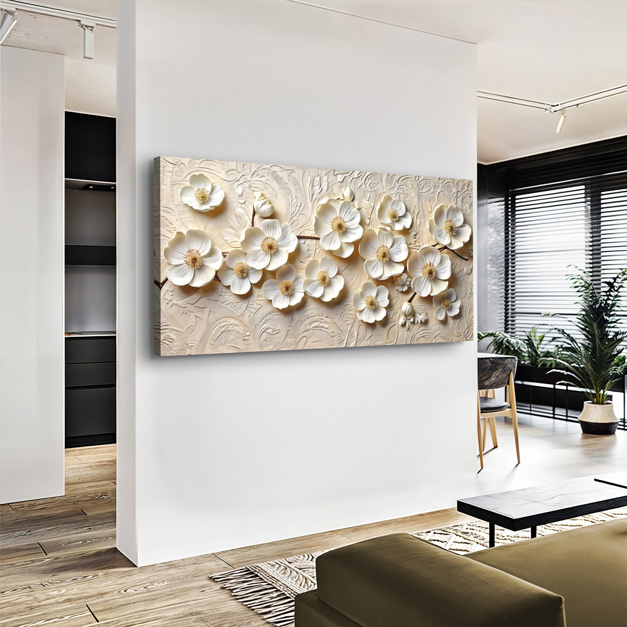 White Blossom Serenade Wall Art