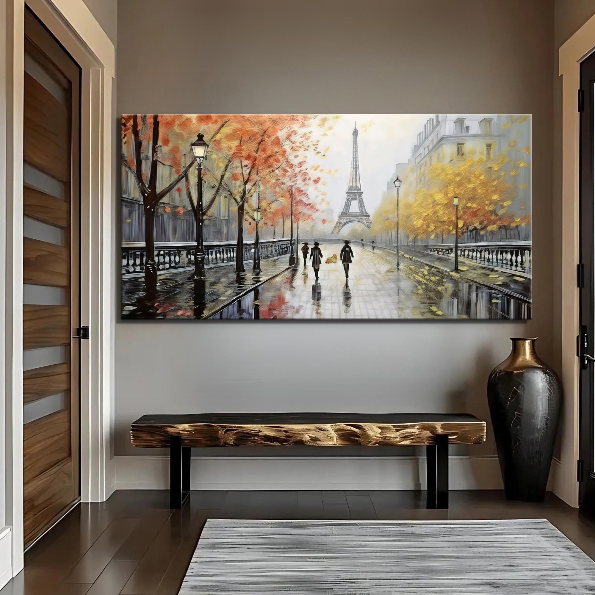 Parisian Rain Cityscape Wall Art
