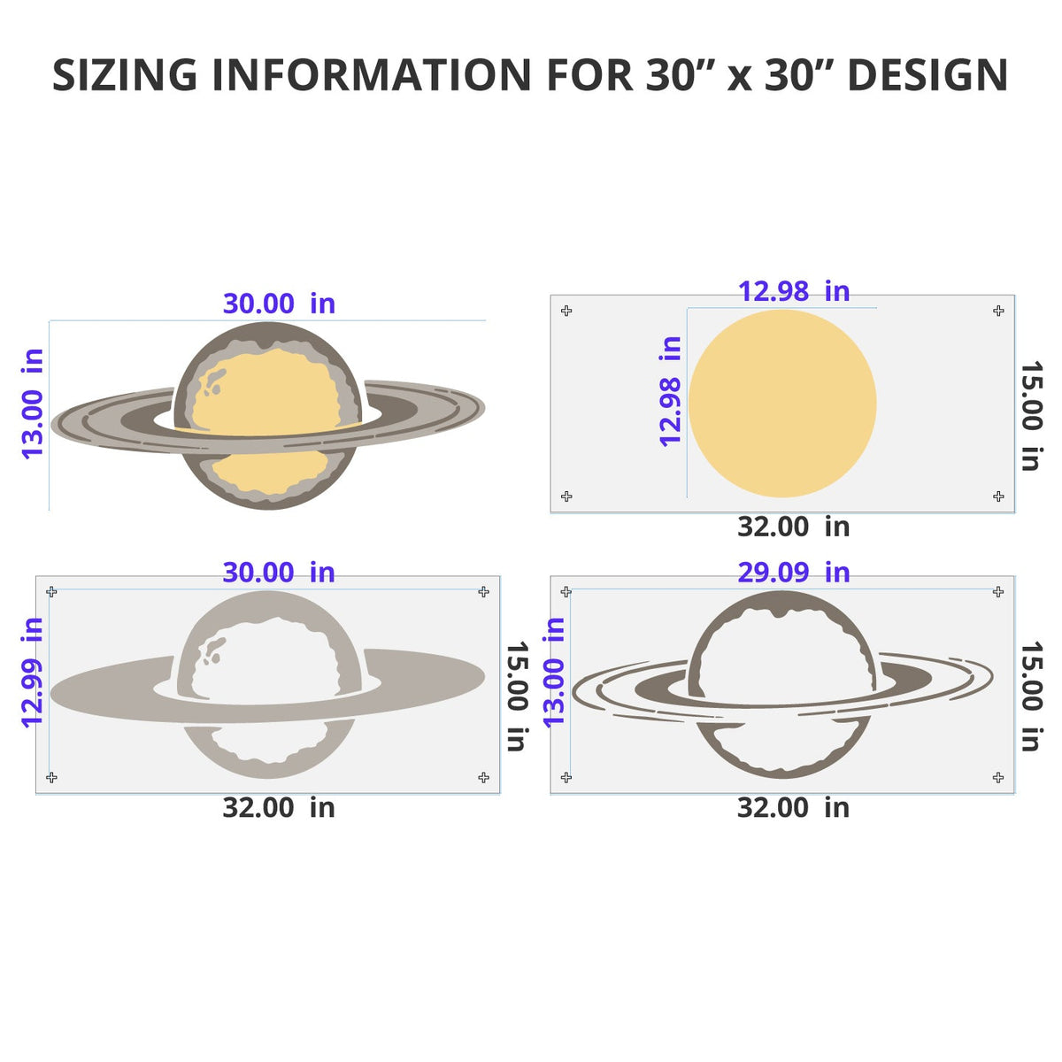 Saturn Wall Mural Stencil Set