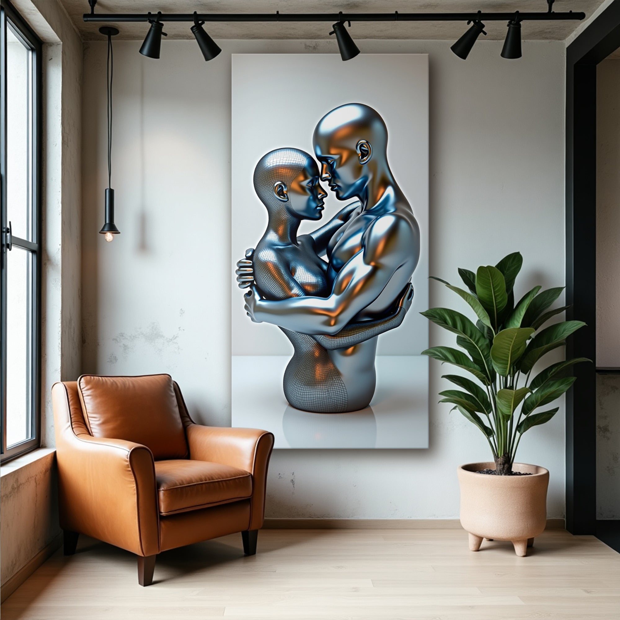 Eternal Love Figure Abstract Wall Art II