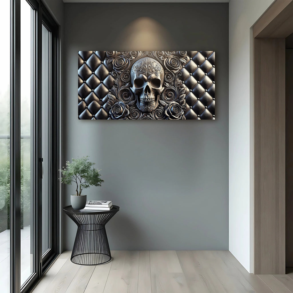3D Rose And Skull Wall Art IV