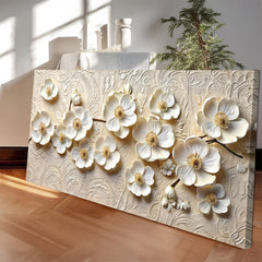 White Blossom Serenade Wall Art
