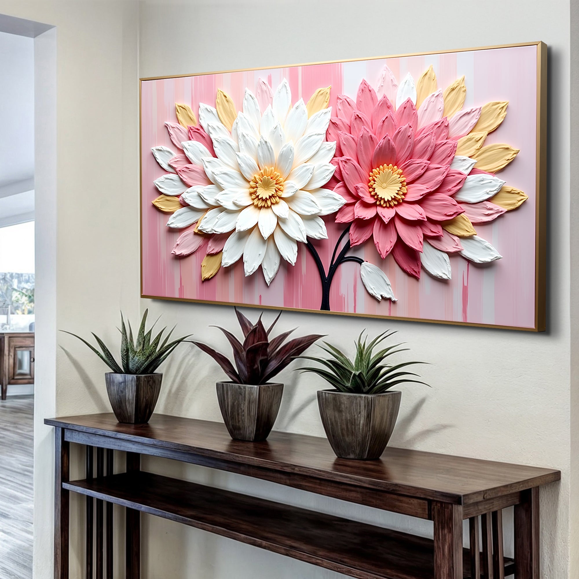 Blushing Blooms Pink Wall Art