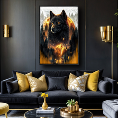 Eclipse of the Alpha Wolf Wall Art