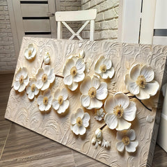 White Blossom Serenade Wall Art