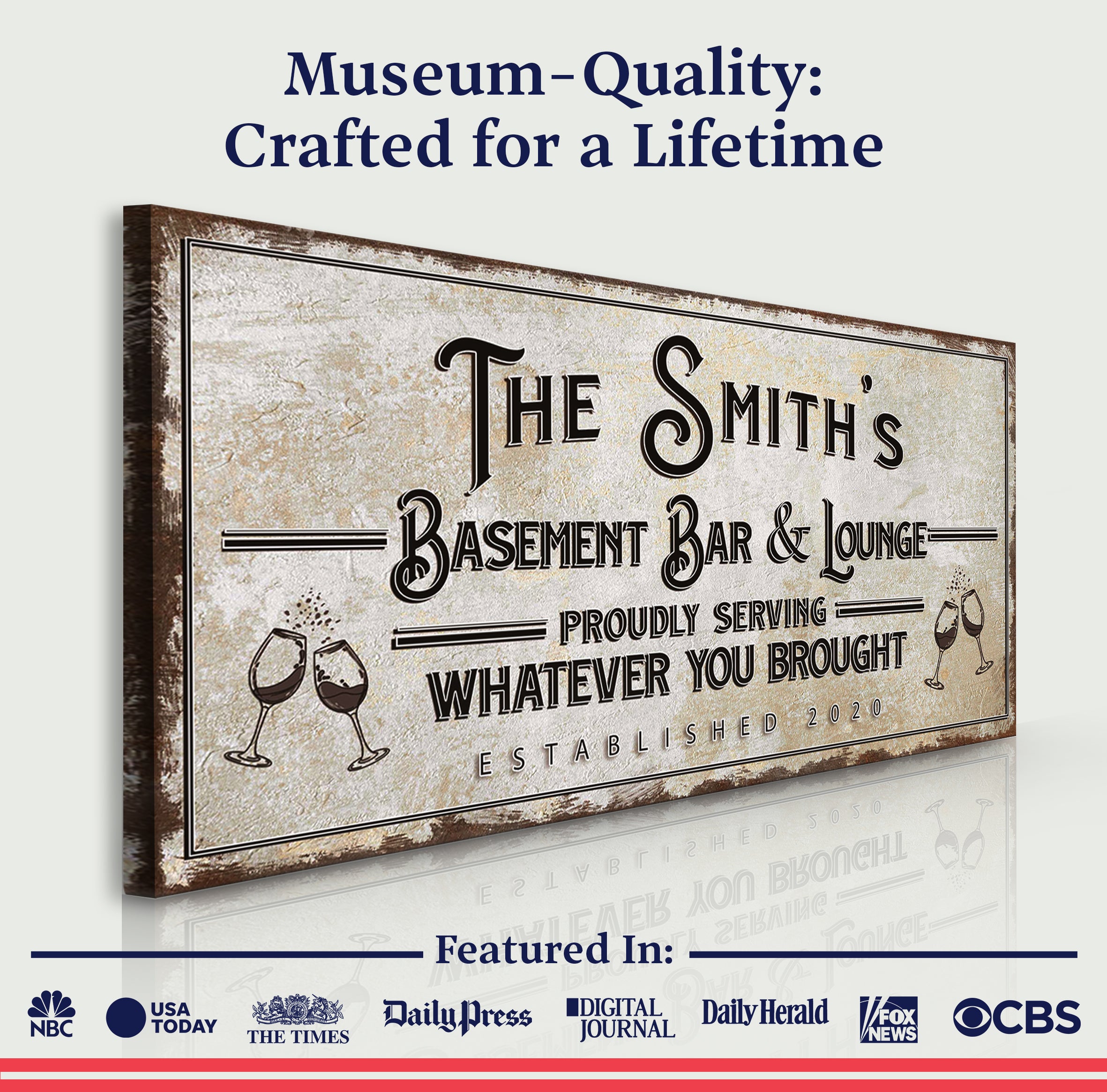 Basement Bar And Lounge Sign X