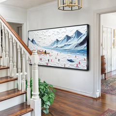 Snow Mountain Abstract Wall Art II