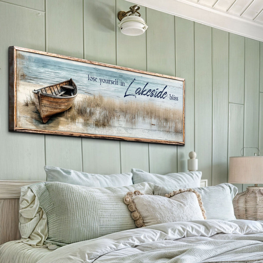 Lose Yourself in Lakeside Bliss Lake House Coastal Sign II