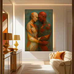 Embrace of Geometry Abstract Wall Art III
