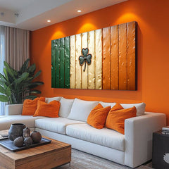 Irish Shamrock Glory Wooden Flag Wall Art II