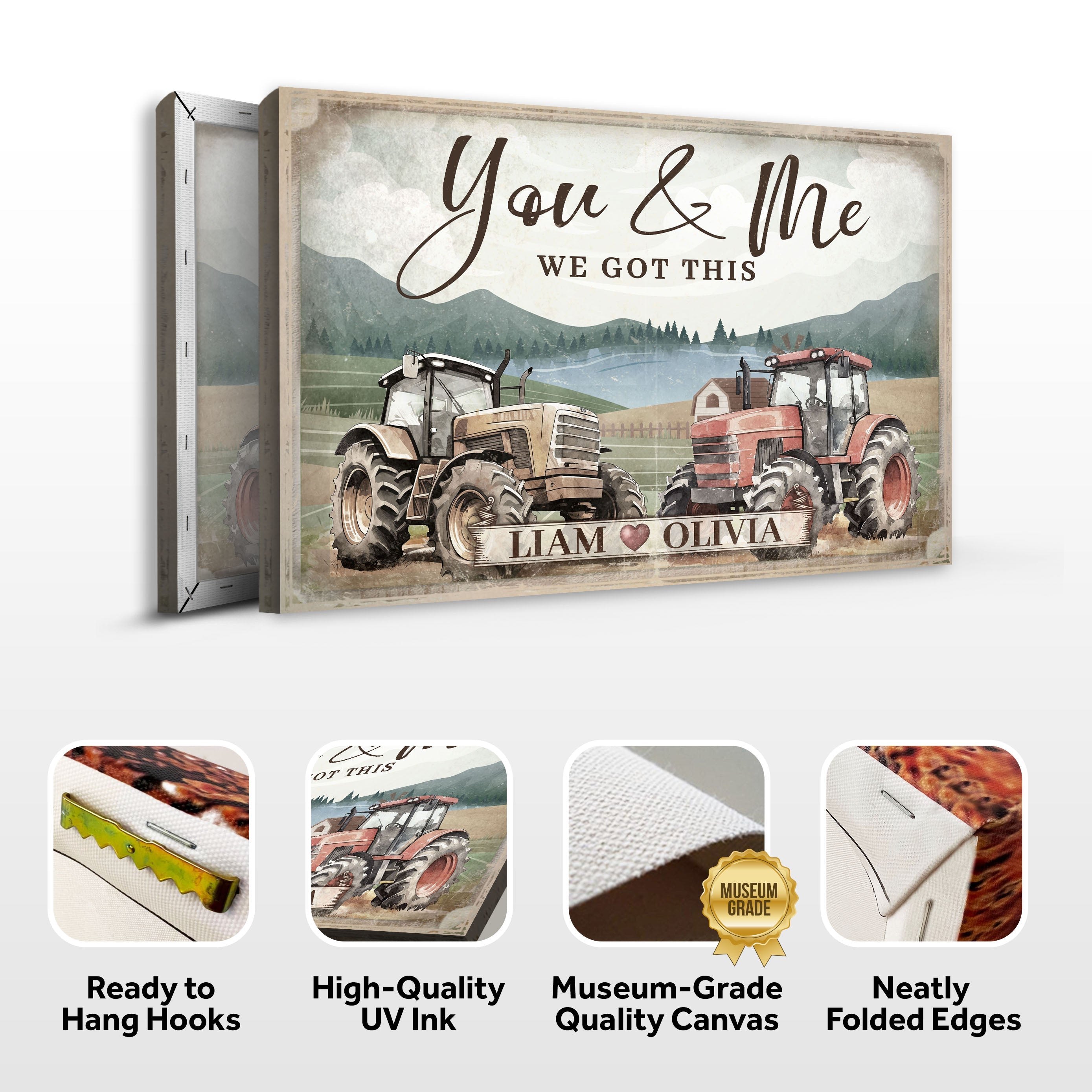 Tractor Themed We Got This Couple Sign