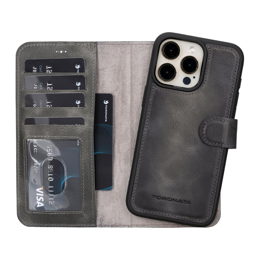 Casper iPhone 14 Series Detachable Leather Wallet Case