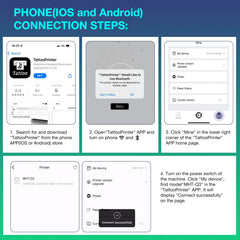MAST® Upgraded A3 Bluetooth Tattoo Stencil Printer Portable Tattoo Transfer Machine for Large-Scale Tattoo Stencil