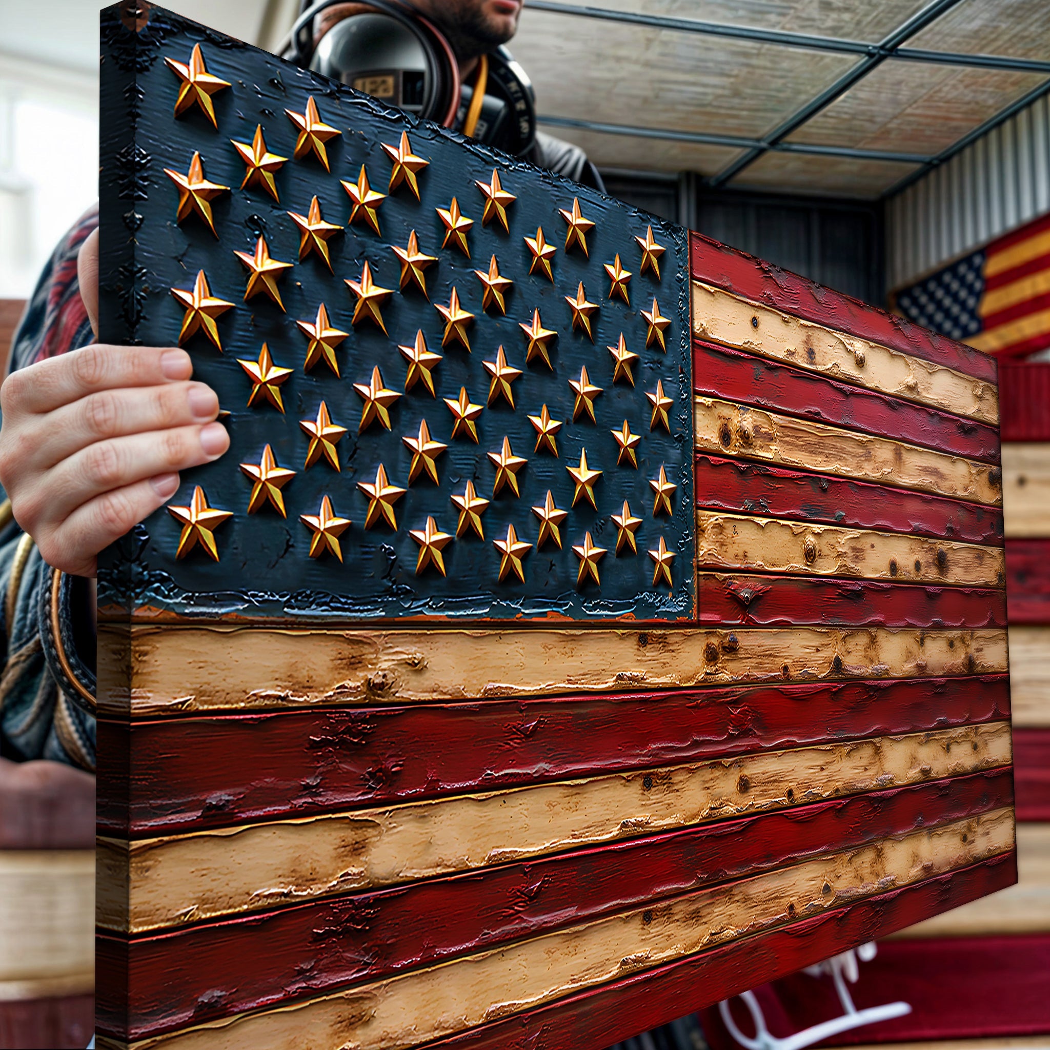 Old Glory American Flag Wall Art