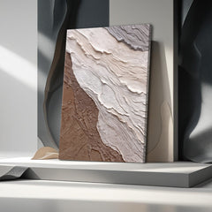 Abstract Earthy Waves Wall Art
