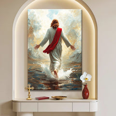 Jesus Christ Walking On Water Faith Wall Art IX