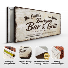 Backyard Bar & Grill Sign XVI