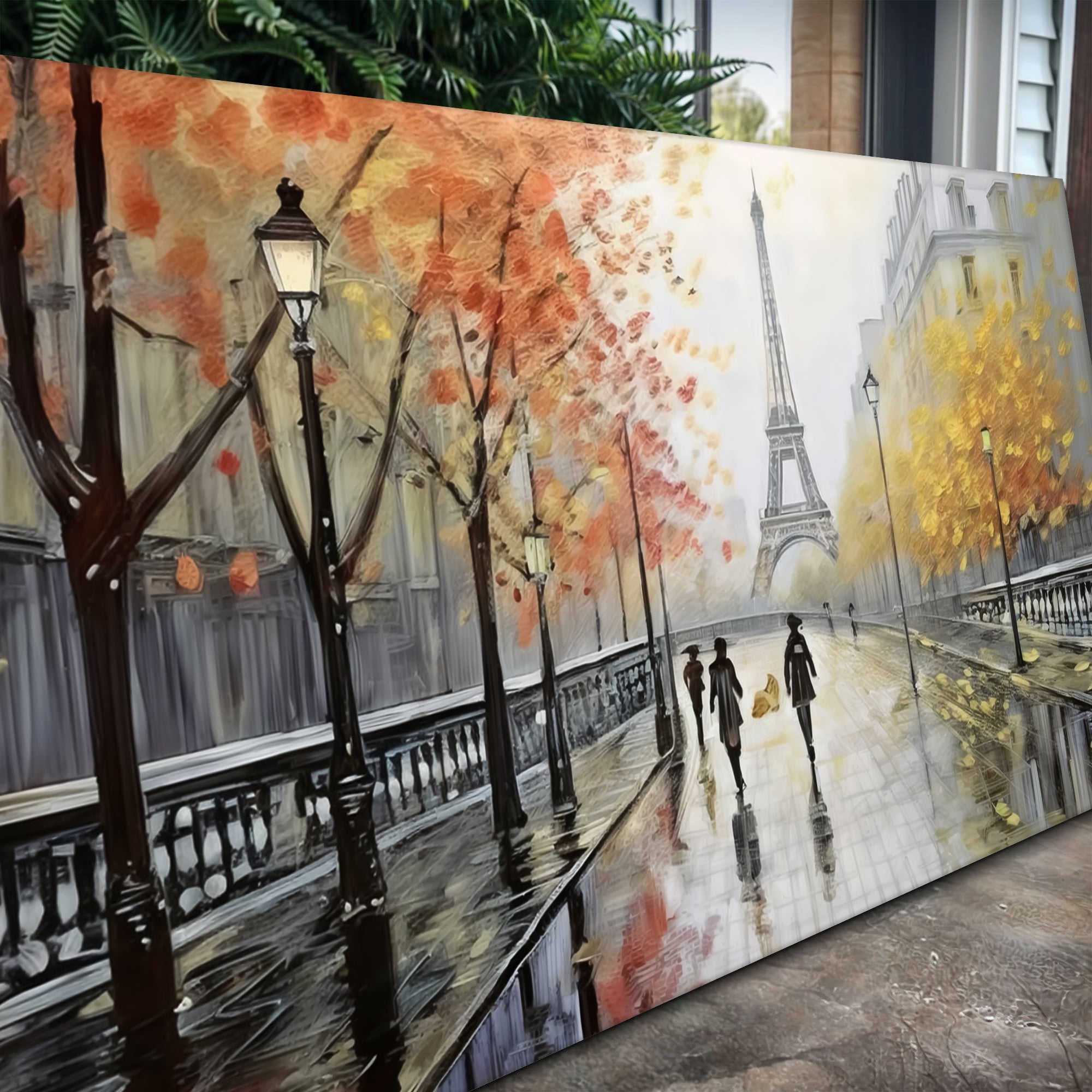 Parisian Rain Cityscape Wall Art