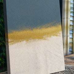 Minimalist Blue and Gold Wall Art
