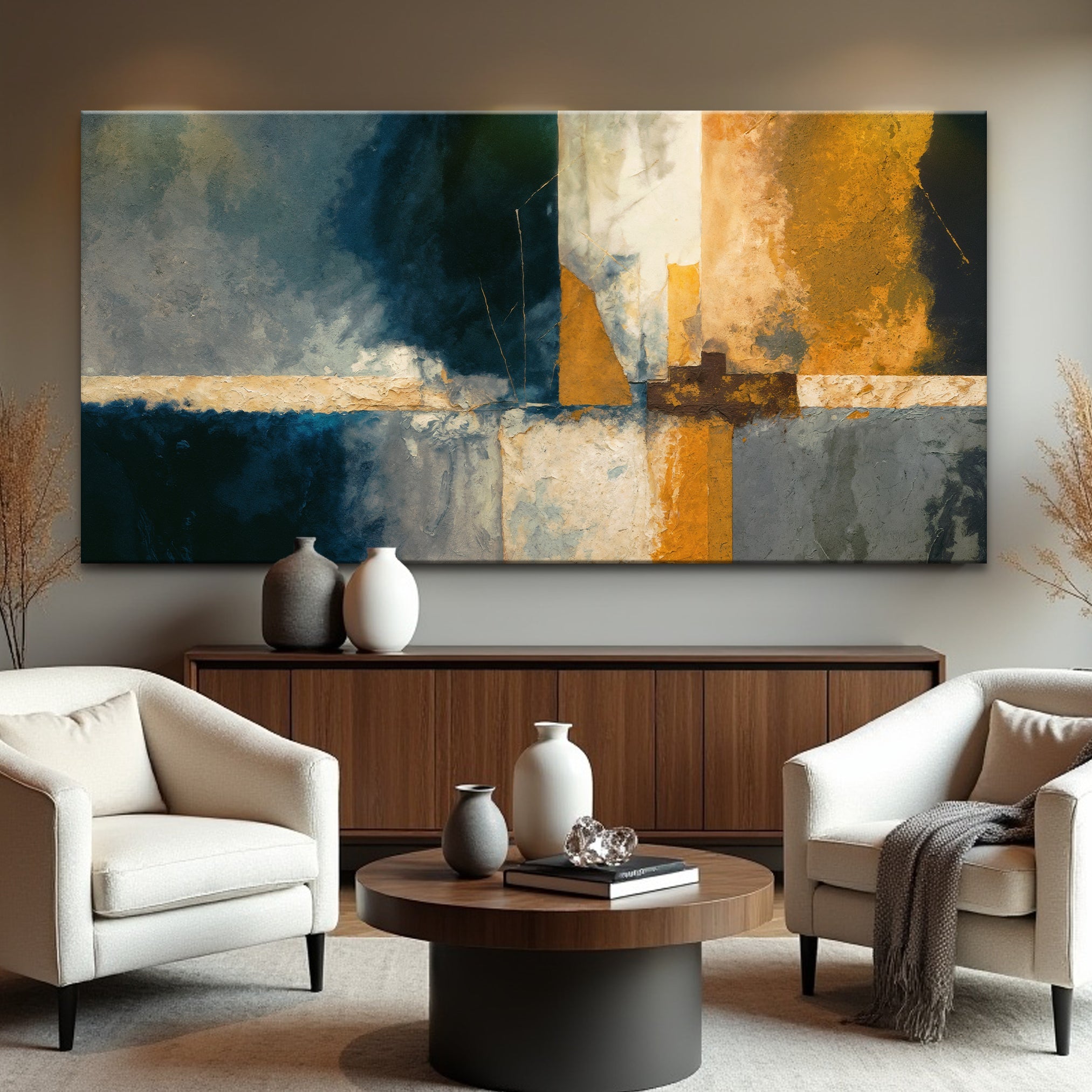 Abstract Geometric Lines Wall Art