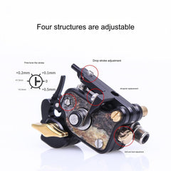 Top Quality V7R Bullet Motor Tattoo Machine - Swiss RCA-motor & Adjustable Needle Depth