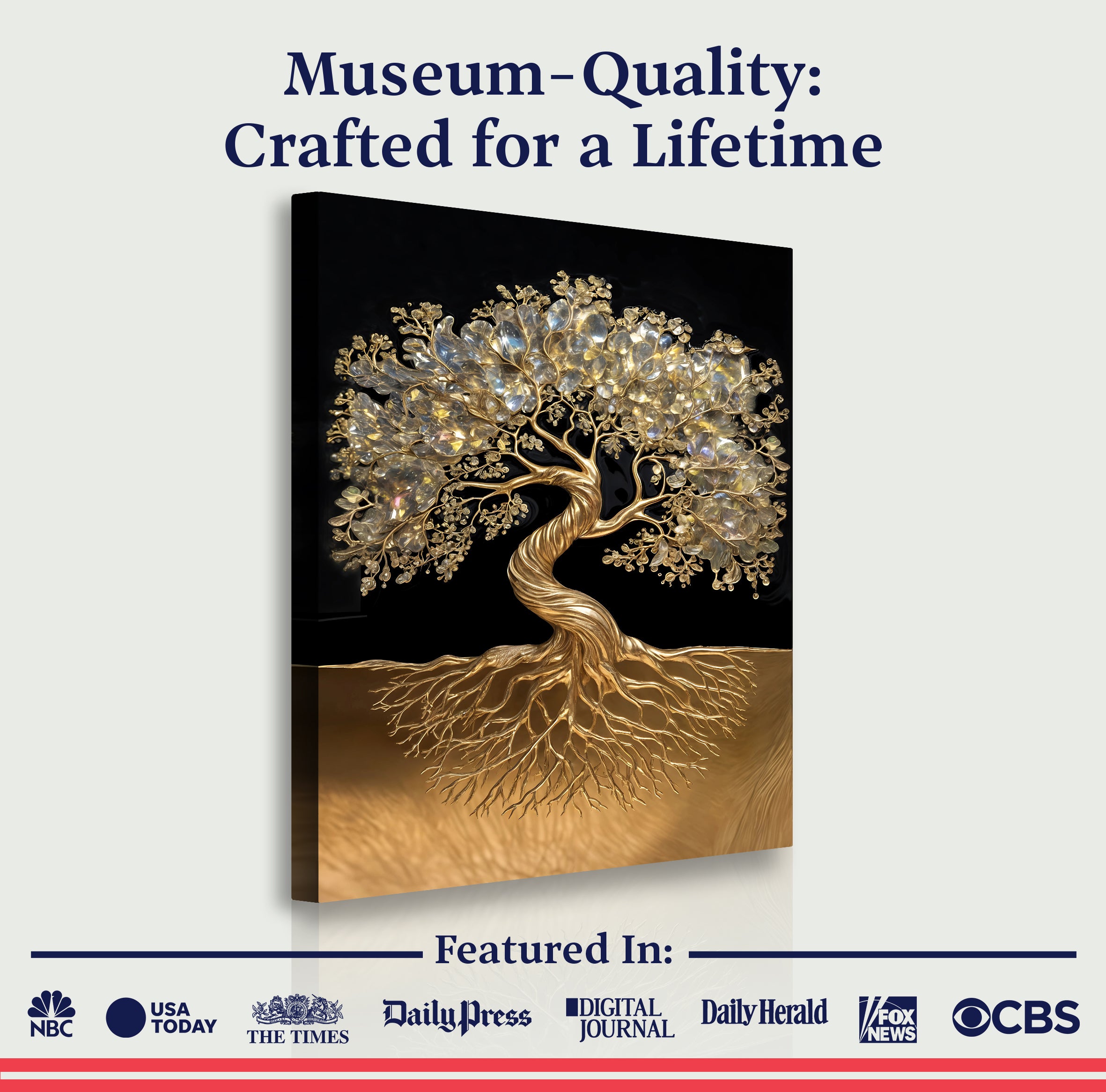 3D Minimalist Tree of Life Wall Art