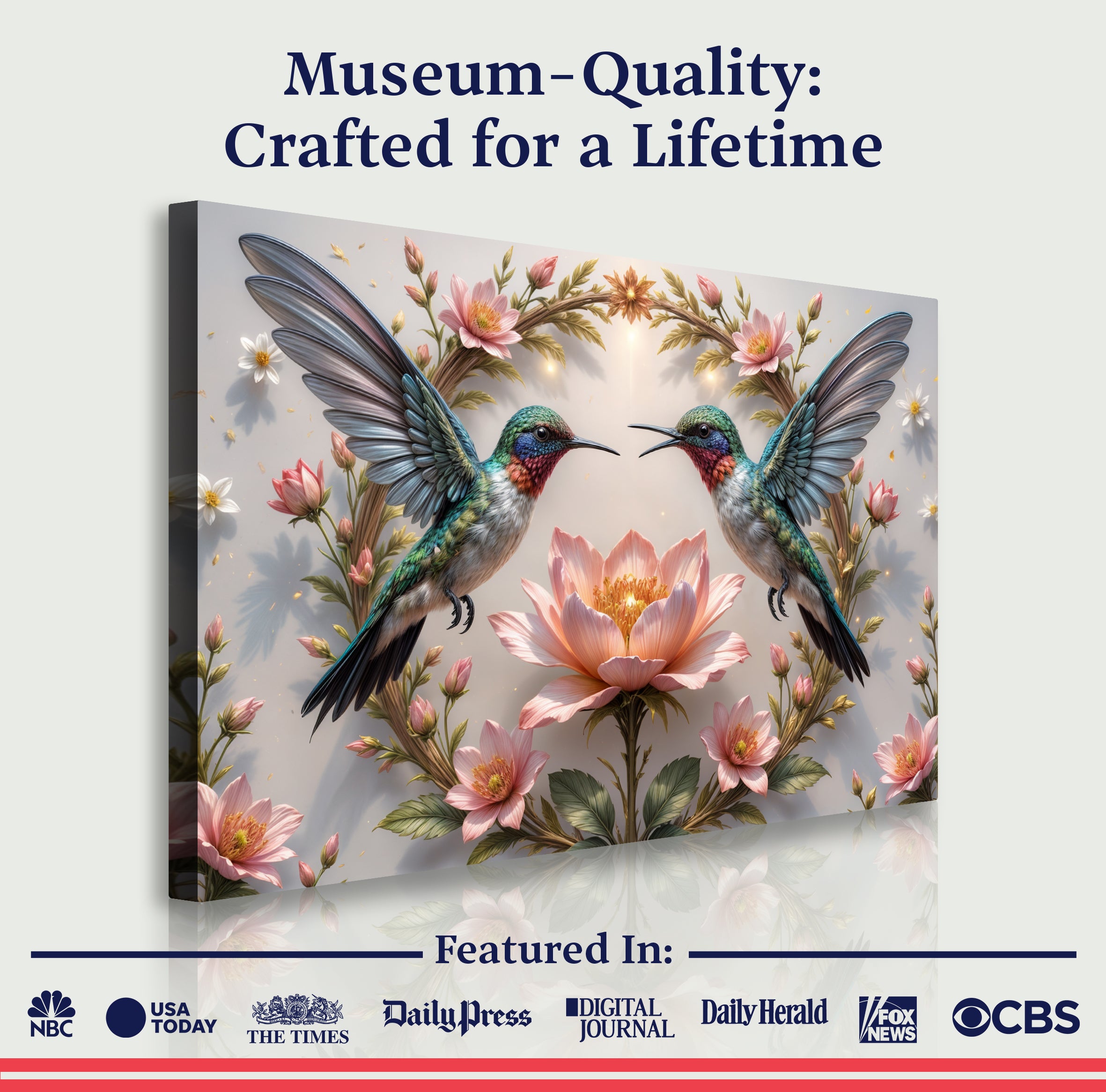 3D Hummingbirds Wall Art VI