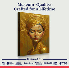 Woman's Golden Serenity Wall Art